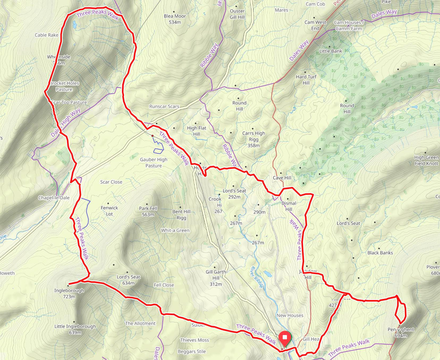 Yorkshire Three Peaks Marathon